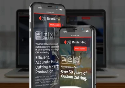 Router website Red Deer industrial website design